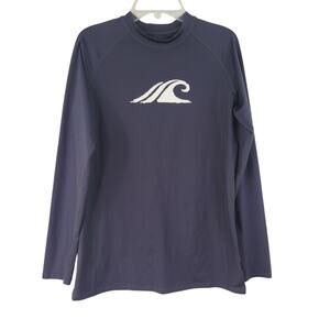 Tesla Rashguard Swim Top Long Sleeve Mock Neck Beach Surf Women's Size Small